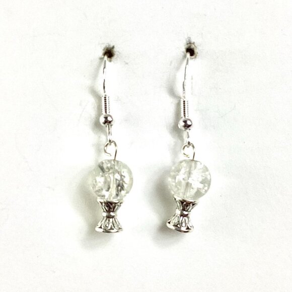 Mini Crystal Ball Earrings NWT - Picture 1 of 2